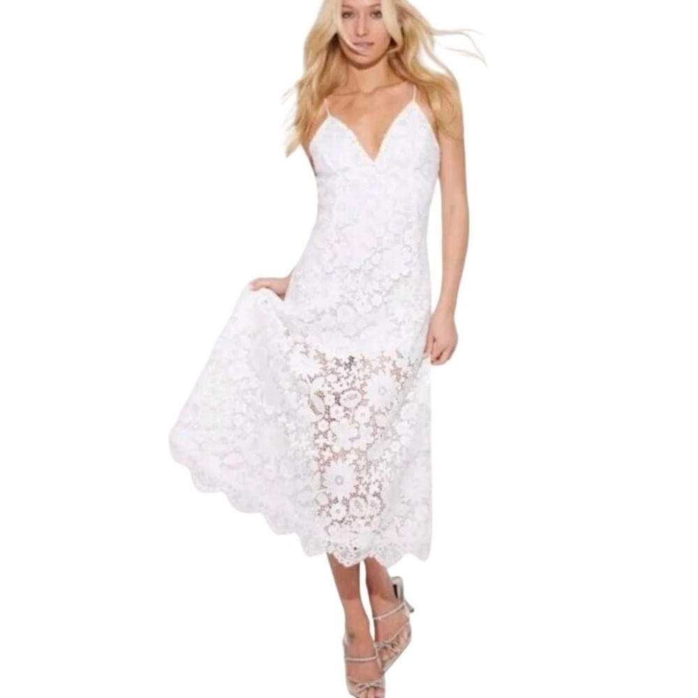 Generation Love New York Rose Lace Dress In White Women's Size S NWT